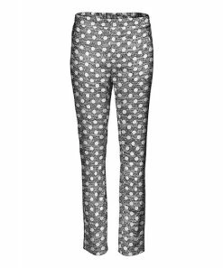 Lily | Gray & White Polka Dot Pants - Plus