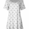Lily | Black & White Glasses Short-Sleeve Tunic - Women