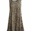 Lily | Beige Leopard Pleated Sleeveless Tunic - Women