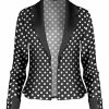 Lily | Black & White Polka Dot Blazer - Women