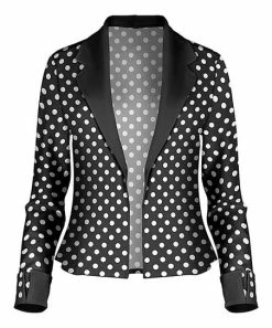 Lily | Black & White Polka Dot Blazer - Women