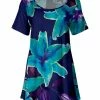 Lily | Navy & Turquoise Lily Short-Sleeve Tunic - Plus