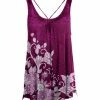 Lily | Purple & Lavender Floral Strappy Flowy Tank - Women