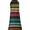 Lily | Pink & Teal Stripe Sleeveless Yoke Dress - Women