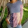 Lily | Navy & Pink Stripe Floral Long-Sleeve Tunic - Women