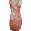 Lily | Beige & Rust Abstract Sleeveless Dress - Women