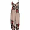 Lily | Mauve & Pink Floral Pocket Sleeveless Jumpsuit