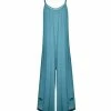 Lily | Blue Sleeveless Wide-Leg Jumpsuit