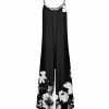 Lily | Gray & White Floral Sleeveless Wide-Leg Jumpsuit - Plus