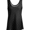 Lily | Black & White Polka Dot Scoop Neck Tank - Women