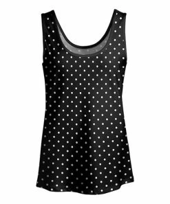 Lily | Black & White Polka Dot Scoop Neck Tank - Women