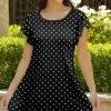 Lily | Black & White Dot Short-Sleeve Tunic - Women