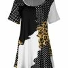 Lily | Black Leopard Short-Sleeve Tunic - Plus