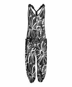 Lily | Black & White Floral Jumpsuit - Women