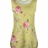 Lily | Green & Pink Floral Hi-Low Tank - Plus
