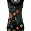 Lily | Black & Red Floral Sleeveless Tunic - Women
