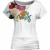 Lily | White Multicolor Floral Ruched Short-Sleeve Tunic - Women