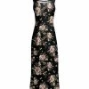 Lily | Black & Pink Floral Sleeveless Maxi Dress - Women