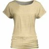 Lily | Yellow Gingham Short-Sleeve Ruched-Hem Tunic - Plus
