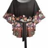Lily | Black & Pink Floral Sash-Waist Tunic - Plus