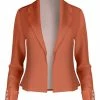 Lily | Coral Orange Notch-Lapel Blazer - Women