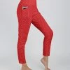 Lily | Red & White Polka Dot Pocket Leggings - Women