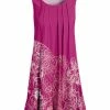 Lily | Pink & White Scrollwork Pleated Sleeveless Tunic - Plus