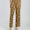 Lily | Brown & White Floral Pocket Pants - Women