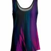 Lily | Black & Purple Abstract Scoop Neck Tank - Plus
