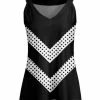 Lily | Black & White Polka Dot Chevron V-Neck Tank - Women