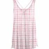 Lily | White & Pink Gingham Scoop Neck Sleeveless Tunic - Women