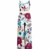Lily | White & Fuchsia Floral Jumpsuit - Plus