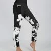 Lily | Black & White Floral Pocket High-Waist Leggings - Women