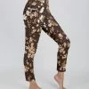 Lily | Brown & Taupe Floral Pocket High-Waist Leggings - Women