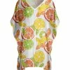 Lily | Yellow & Orange Citrus V-Neck Caftan Tunic - Women