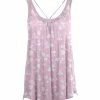 Lily | Pink & White Floral Crisscross-Back Pleated Tunic - Plus