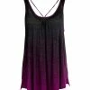 Lily | Black & Purple Ombré Sleeveless Scoop Neck Tunic - Plus