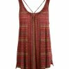 Lily | Red & Gold Stripe Sleeveless Scoop Neck Tunic - Women