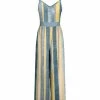Lily | Aqua & Yellow Stripe Wide-Leg Jumpsuit