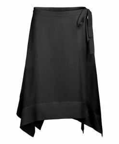 Lily | Black Tie-Waist Handkerchief Skirt - Plus