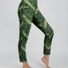 Lily | Green & Black Snake High-Waist Pocket Leggings - Women