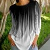 Lily | Black & White Gradient Long-Sleeve Tunic - Women & Plus
