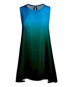 Lily | Aqua Green Ombré Sleeveless Tunic - Women