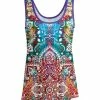 Lily | Purple & Red Arabesque Scoop Neck Tank - Women