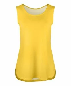Lily | Yellow Gold Side-Slit Tank - Plus