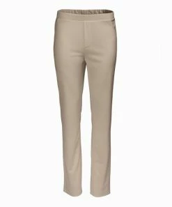 Lily | Beige Solid Pocket Pants - Women