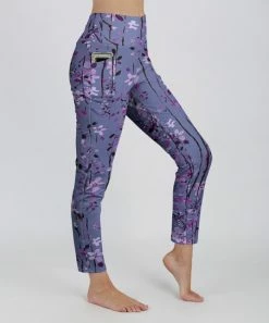Lily | Purple & Pink Floral Pocket Leggings - Women