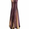 Lily | Beige & Pink Abstract Sleeveless Handkerchief Maxi Dress - Women
