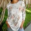 Lily | White & Pink Floral Boatneck Tunic - Women & Plus