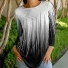 Lily | Black & White Ombré Boatneck Tunic - Women